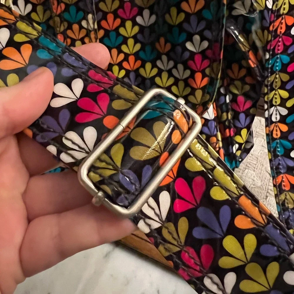KALENCOM Classic Midi Buckle Diaper Bag‎ Clover Pattern Rainbow Colors Laminated